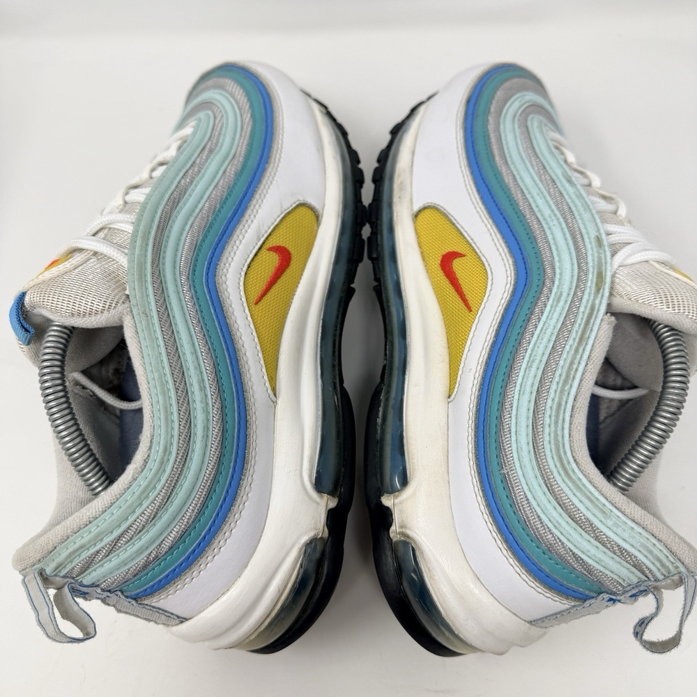 Nike Air Max 97 Spring Floral Mens 11 Shoes Laser Blue Teal Siren Red DQ7644-100 - Picture 7 of 10